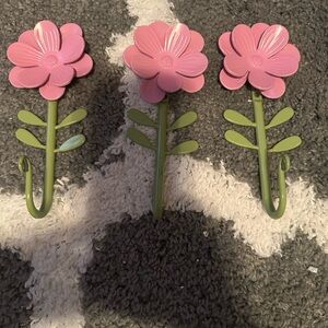 Pottery Barn Kids Small Flower Hooks - Set of 3